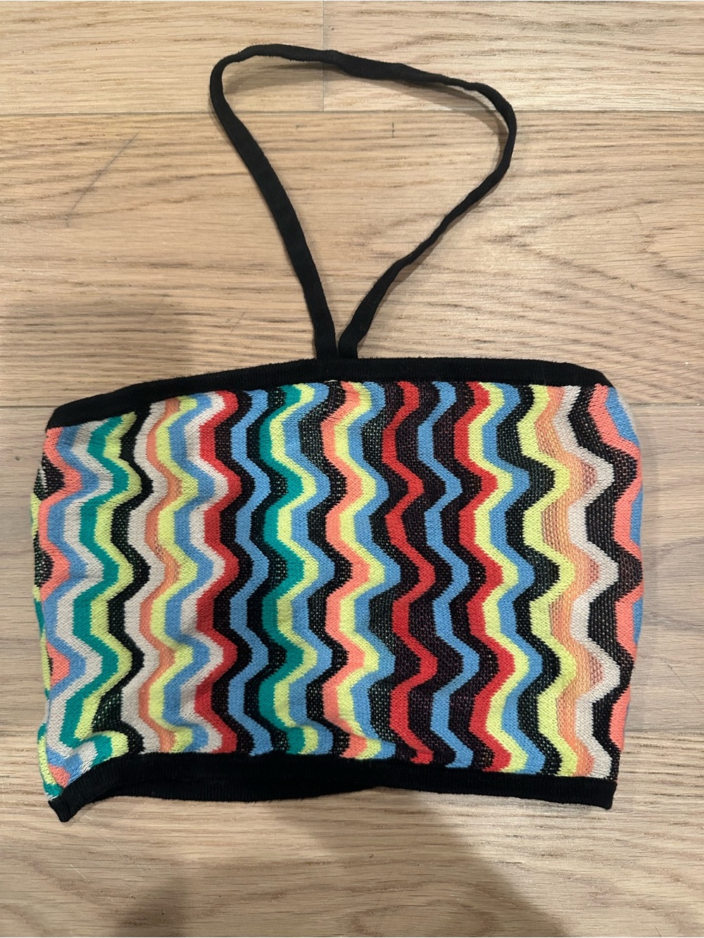 Urban Outfitters Multi-Color Zigzag Halter Top